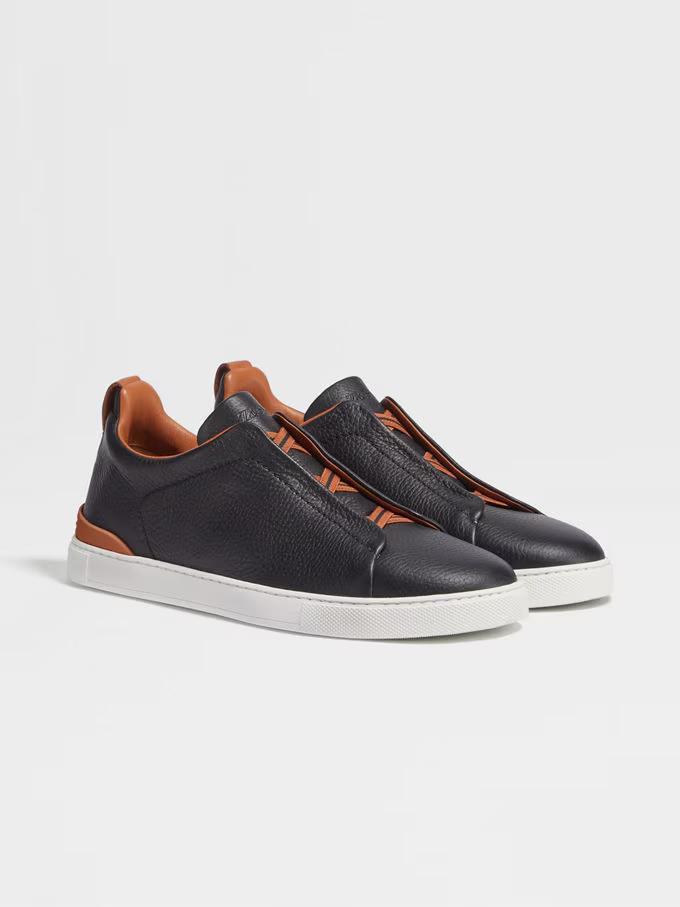 Zegna Triple Stitch — Black&Orange