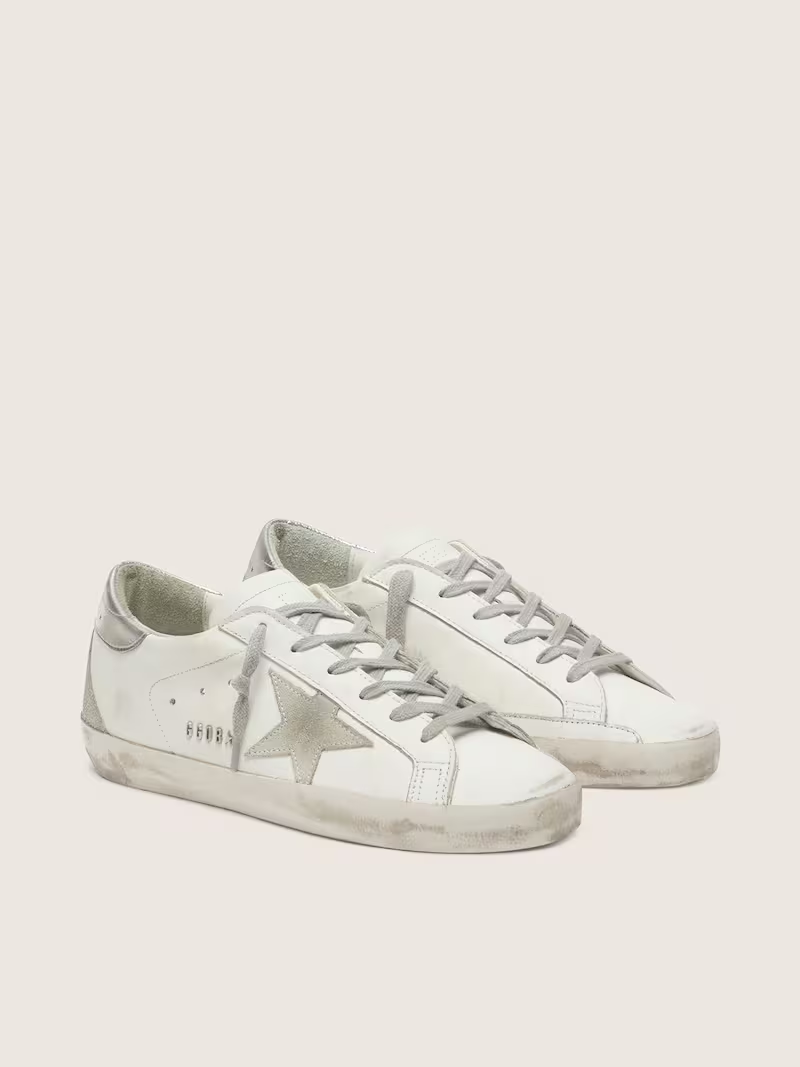 Golden Goose Super-Star — White & Silver
